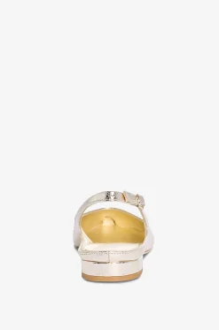 Slingback-Ballerinas aus Craquelé-Metallic-Leder Tom 10