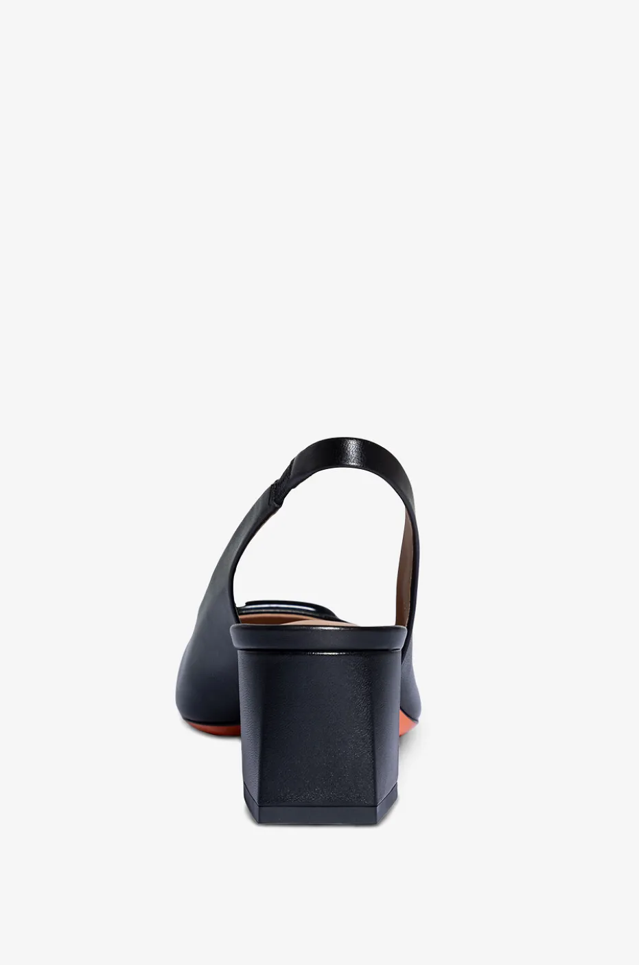 Slingback-Pumps aus Glattleder mit Schnallendetail 50