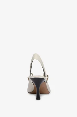 Slingback-Pumps aus Leder mit Schleife Alba 70