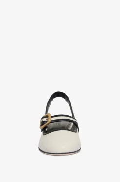 Slingback-Schuhe mit Blockabsatz aus Leder Amalfi