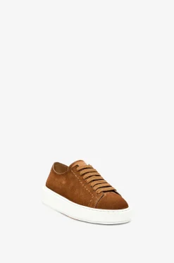 Sneakers mit Schnürung aus Wildleder Clean-Row