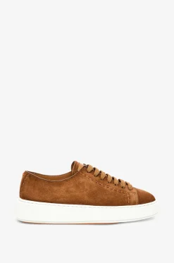 Sneakers mit Schnürung aus Wildleder Clean-Row