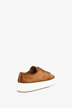 Sneakers mit Schnürung aus Wildleder Clean-Row