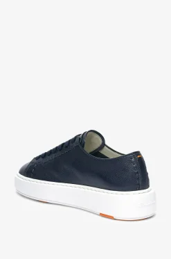 Sneakers mit Schnürung aus genarbtem Leder Clean Row