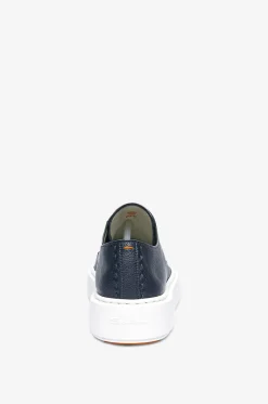 Sneakers mit Schnürung aus genarbtem Leder Clean Row