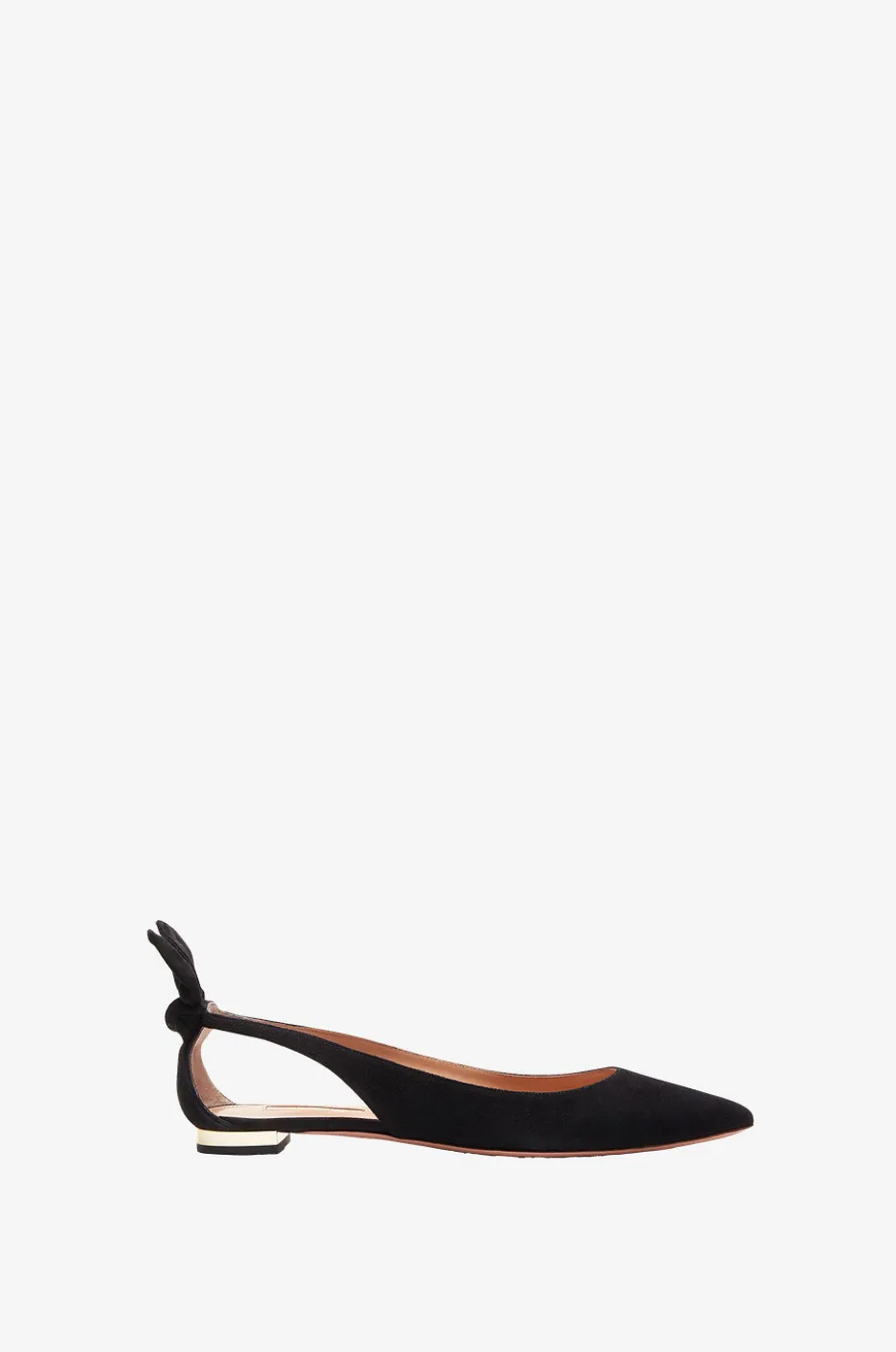 Spitze Ballerinas aus Wildleder Bow Tie