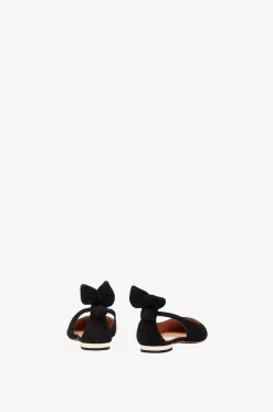 Spitze Ballerinas aus Wildleder Bow Tie