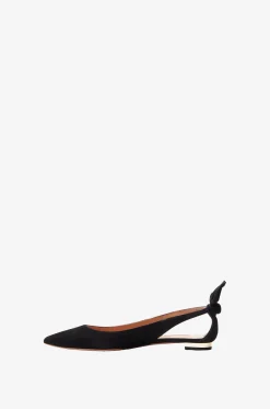 Spitze Ballerinas aus Wildleder Bow Tie