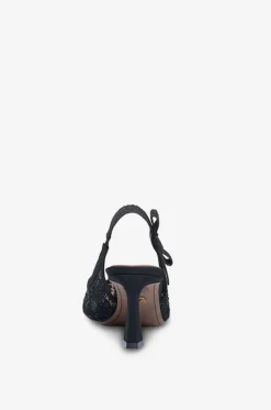 Spitzen-Slingback-Pumps mit Strass DG 60