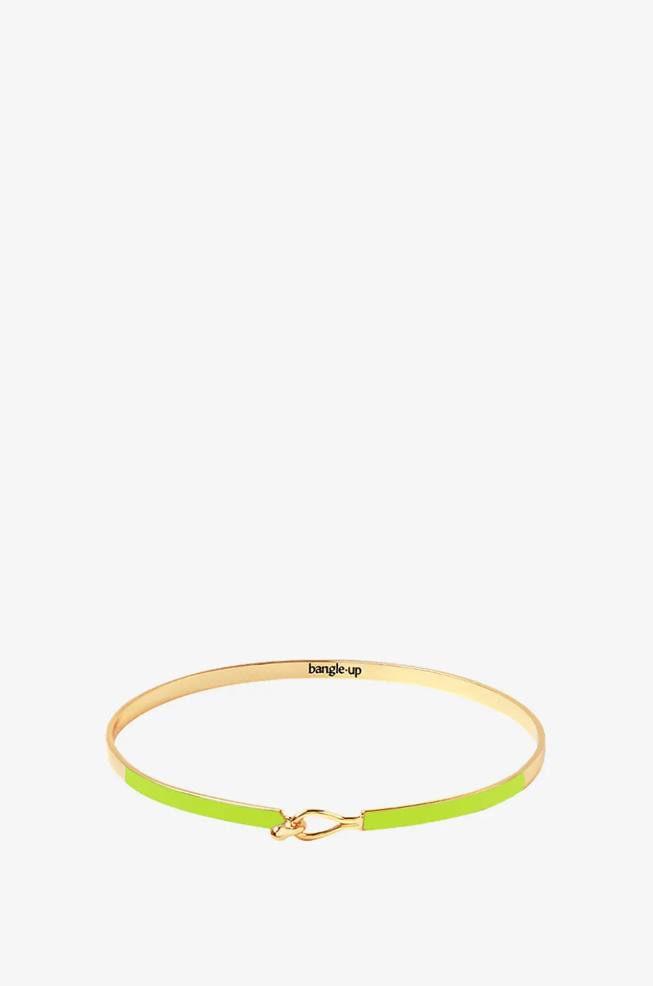 Steifer Messingarmreif Lily Green Flash - 3 mm