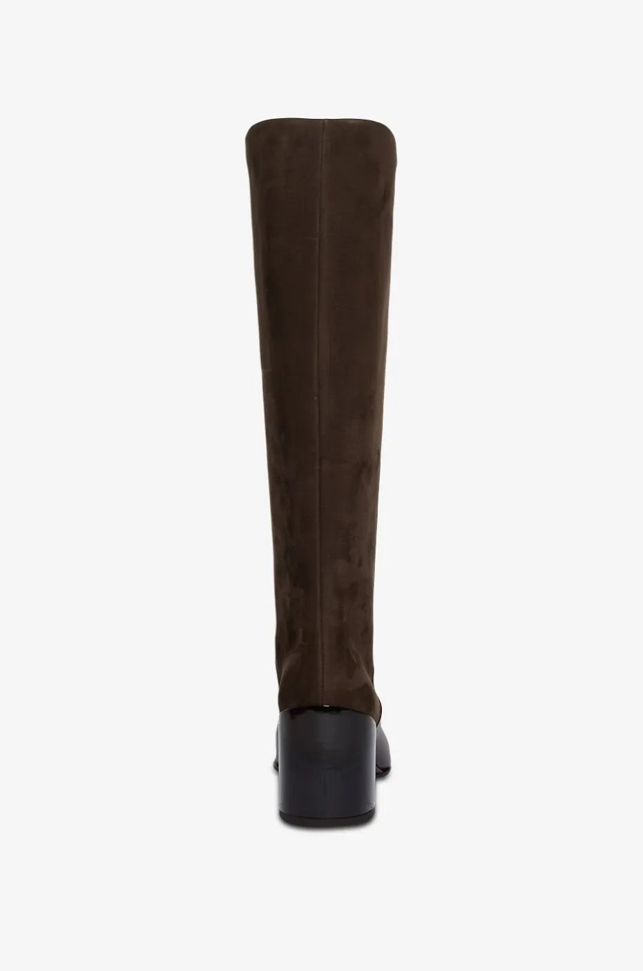 Stiefel mit Blockabsatz aus Nubukleder Knee 55