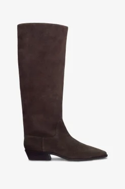 Stiefel mit kubanischem Absatz aus Wildleder Dominique 25