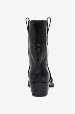 Stiefeletten mit Absatz aus besticktem Leder Clive 35