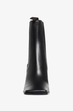 Stiefeletten mit Blockabsatz aus Leder Square 90