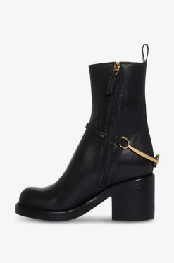 Stiefeletten mit Blockabsatz aus Leder Dakota 60