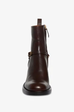 Stiefeletten mit Blockabsatz aus Leder Dakota