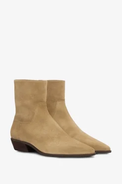 Stiefeletten mit kubanischem Absatz aus Wildleder Dominique 25