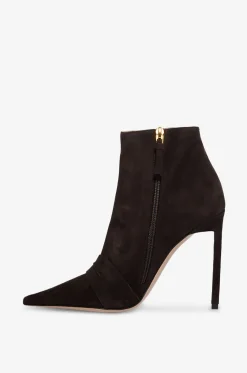 Stiefeletten mit Pfennigabsatz aus Wildleder Eva 105