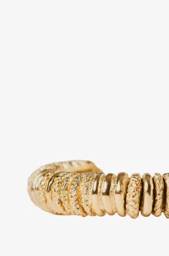 Texturierter goldener Armreif Capital