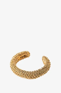 Texturierter goldener Armreif Royal