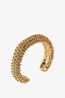 Texturierter goldener Armreif Royal