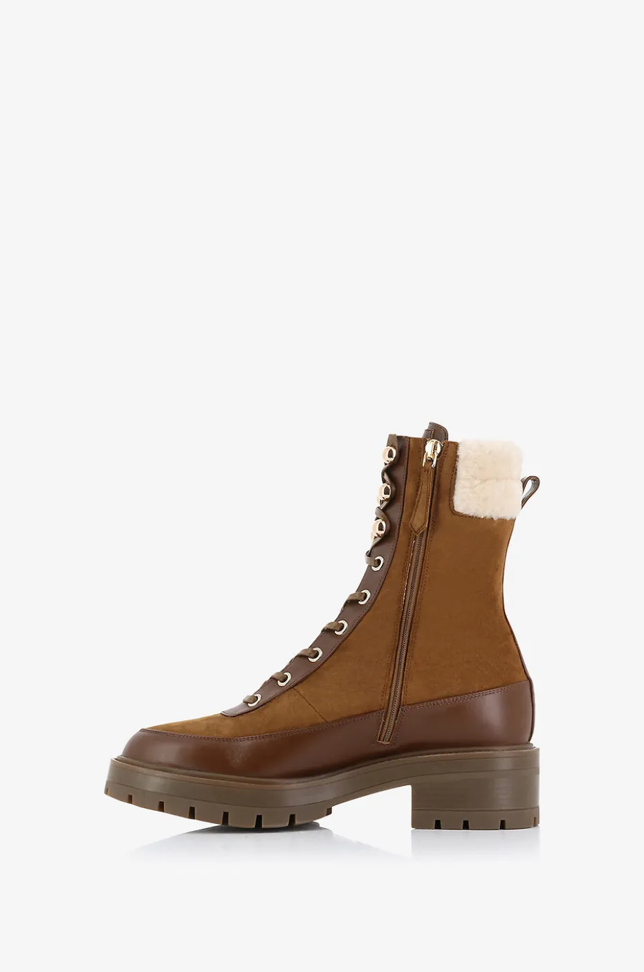 Warme Materialmix-Schnürstiefeletten Very Cortina