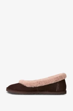 Wildleder-Ballerinas mit Shearling-Futter Zora