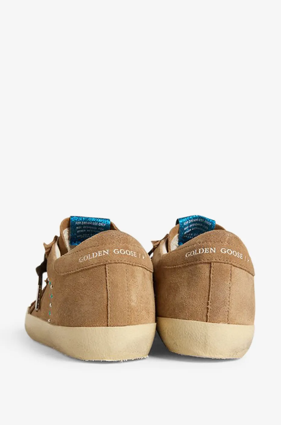 Wildledersneakers mit Fransen und Cabochons Super-Star Classic