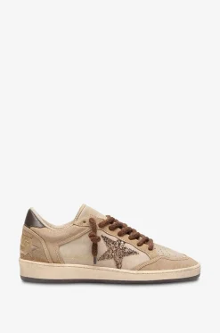 Wildleder-Sneakers mit Glitzer Ball Star