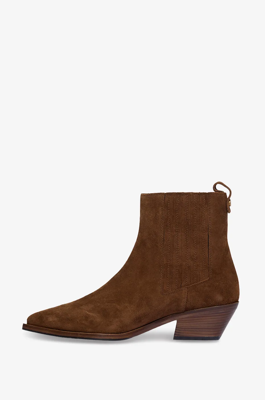 Wildleder-Stiefeletten mit abgeschrägtem Absatz Aurea