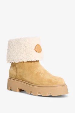 Wildleder-Stiefeletten mit besticktem Logo Aurea Mid