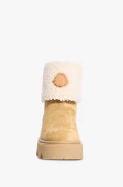 Wildleder-Stiefeletten mit besticktem Logo Aurea Mid