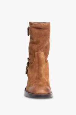 Wildleder-Stiefeletten mit eckigem Absatz Dakota