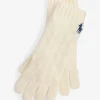 Zopfstrick-Handschuhe aus Wolle und Kaschmir Pony