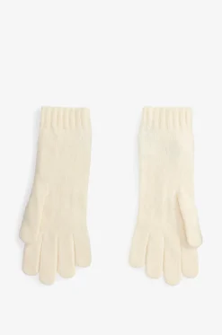Zopfstrick-Handschuhe aus Wolle und Kaschmir Pony