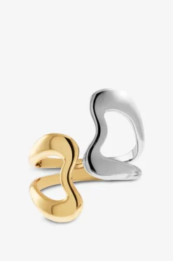 Zweifarbige Manschette B.Line Or Light & Argent