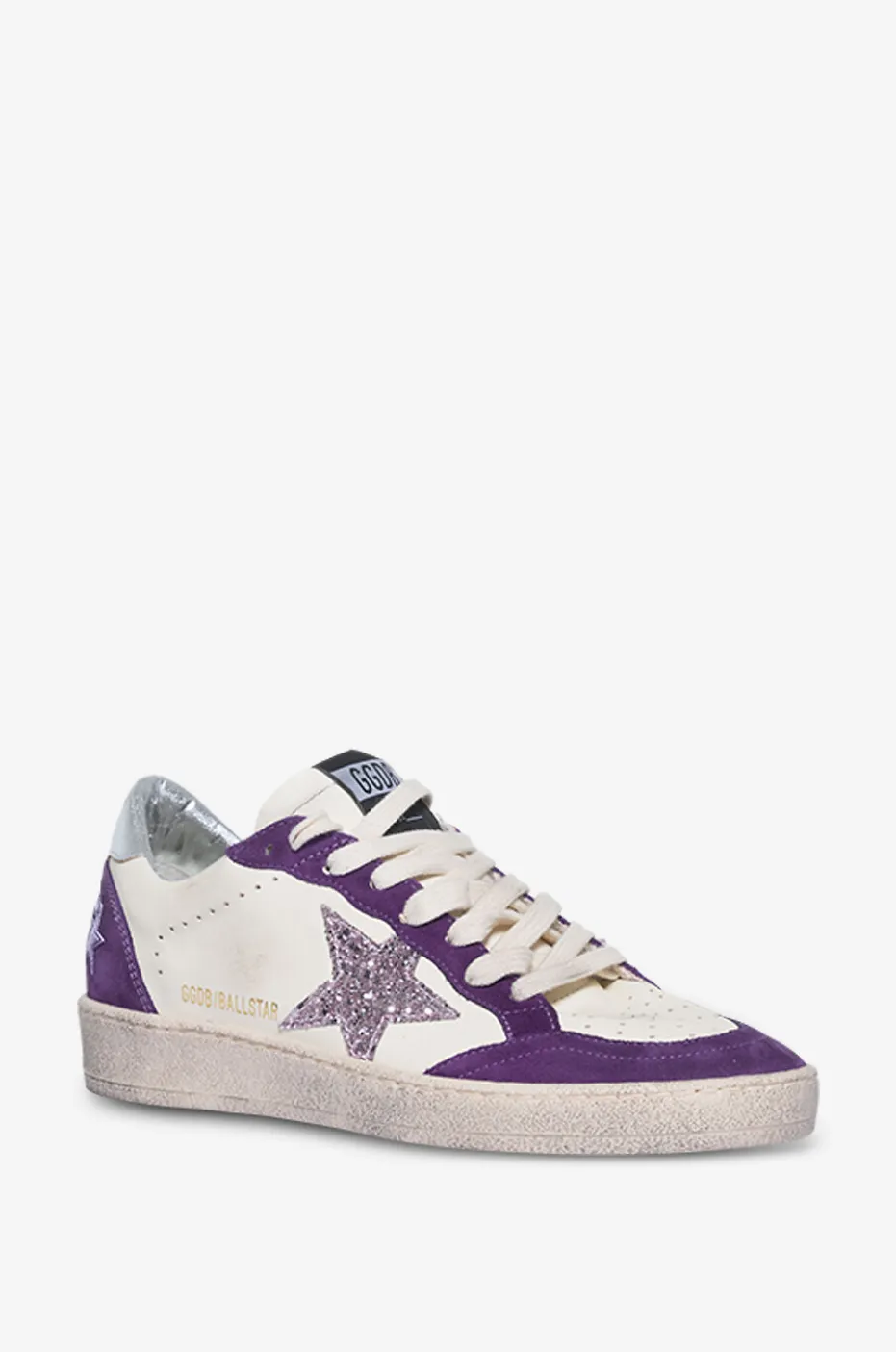 Zweifarbige niedrige Sneakers mit Glitterstar Ball Star